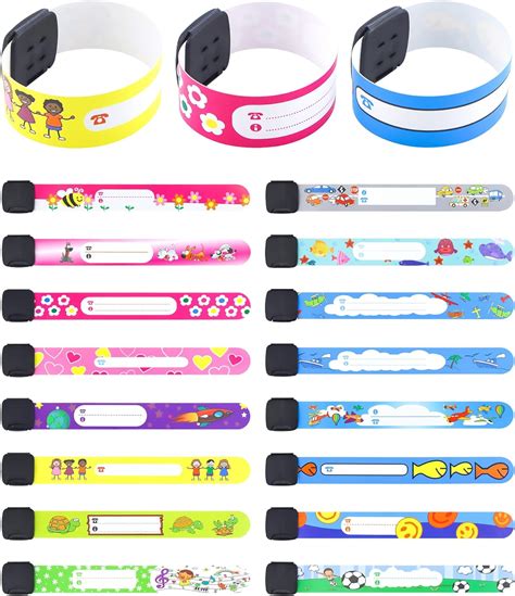 Children Safety ID Wristband Reusable Identification Bracelets 